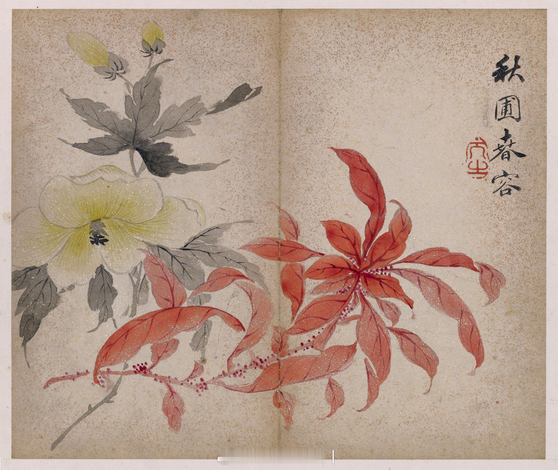 清 姚元之 花卉册页 十二开尺寸：22.5 x 27 cm来源：美国 耶鲁大学美