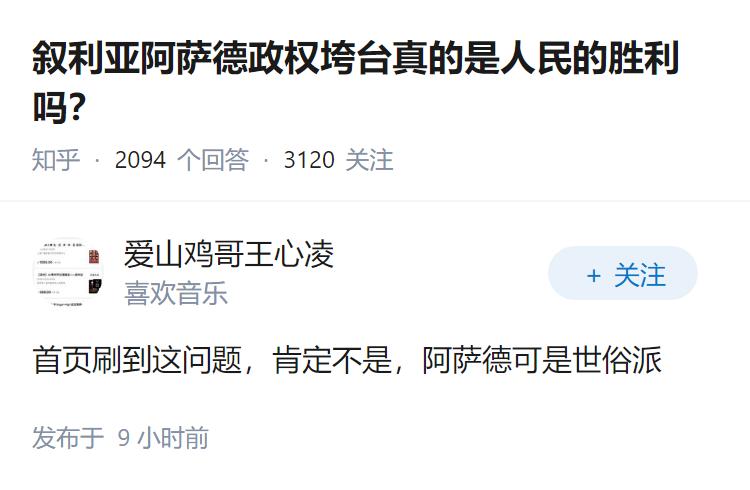 叙利亚阿萨德政权垮台真的是人民的胜利吗？
