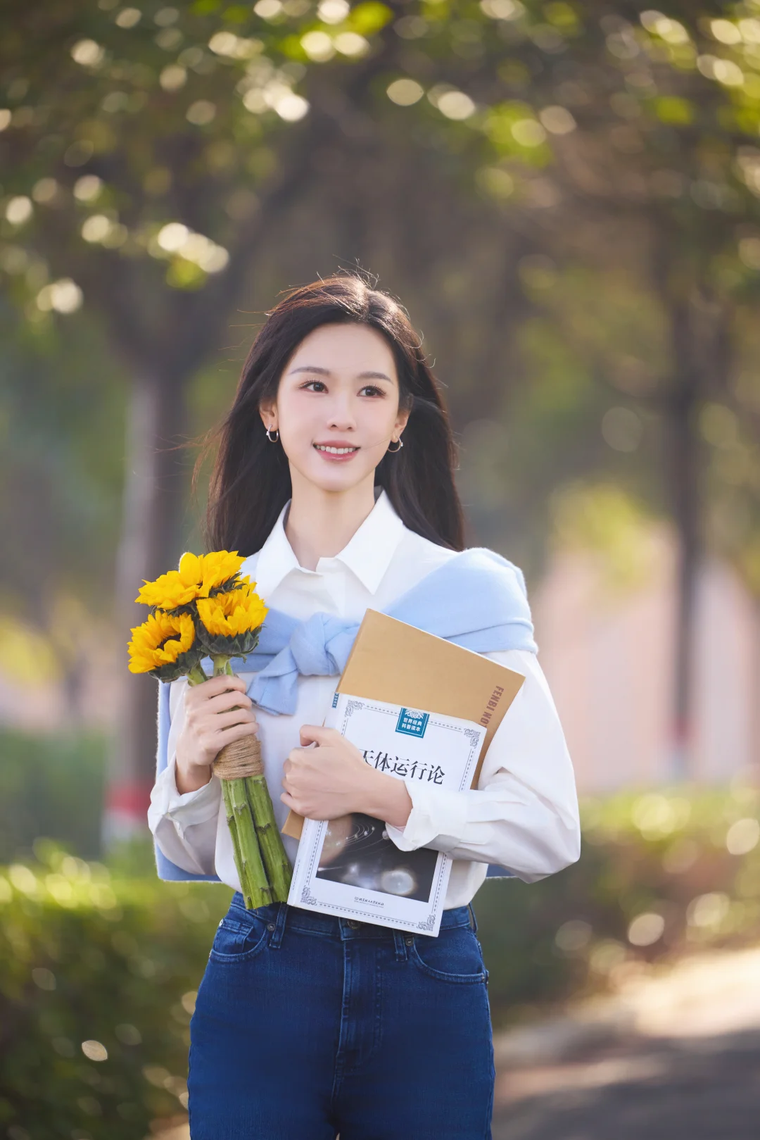 给陈都灵化的清新学姐妆