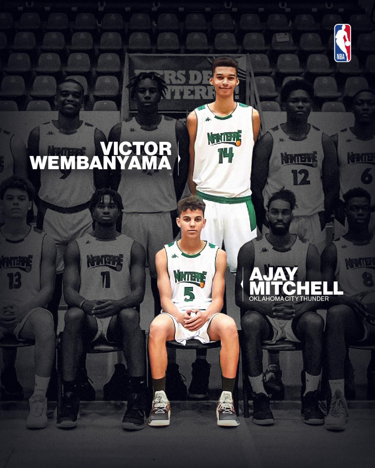 2019年，文班亚马与米切尔曾一同效力于法国Nanterre 92篮球俱乐部U1