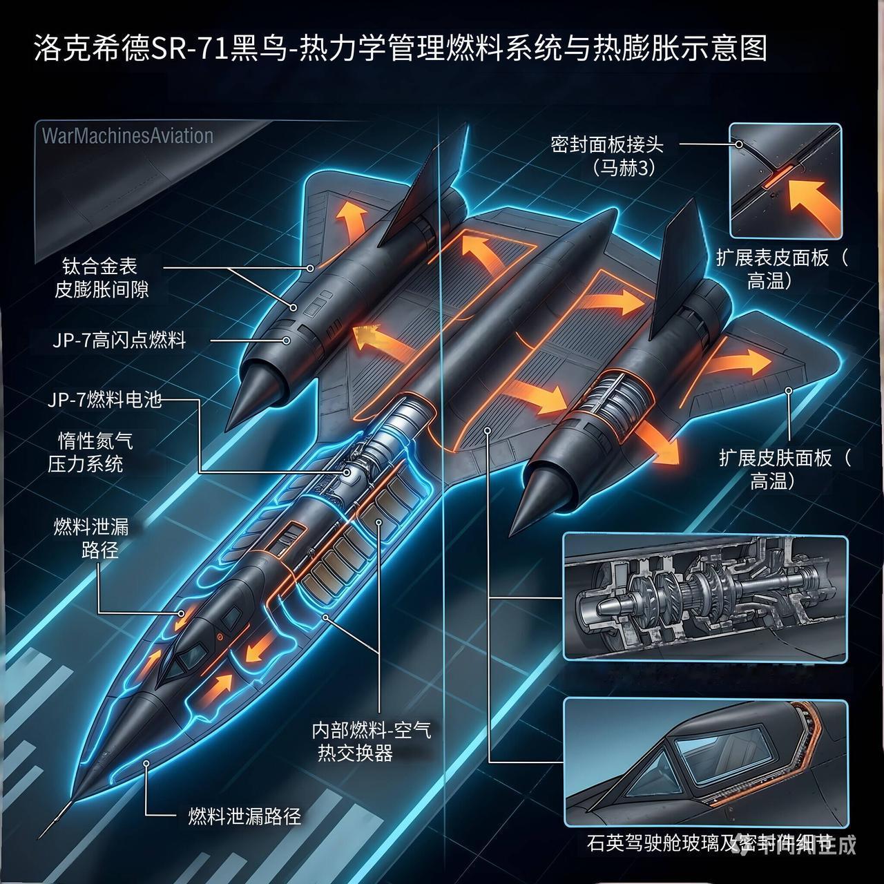 SR-71“黑鸟”能以3马赫的速度巡航，背后藏着一个反常识的设计：地面停着的时候