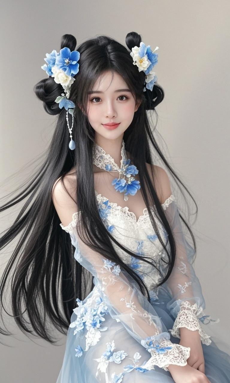 蓝花灵韵 原来ai写真可以这么美 人生总得有一套ai写真吧 谁拍谁好看...