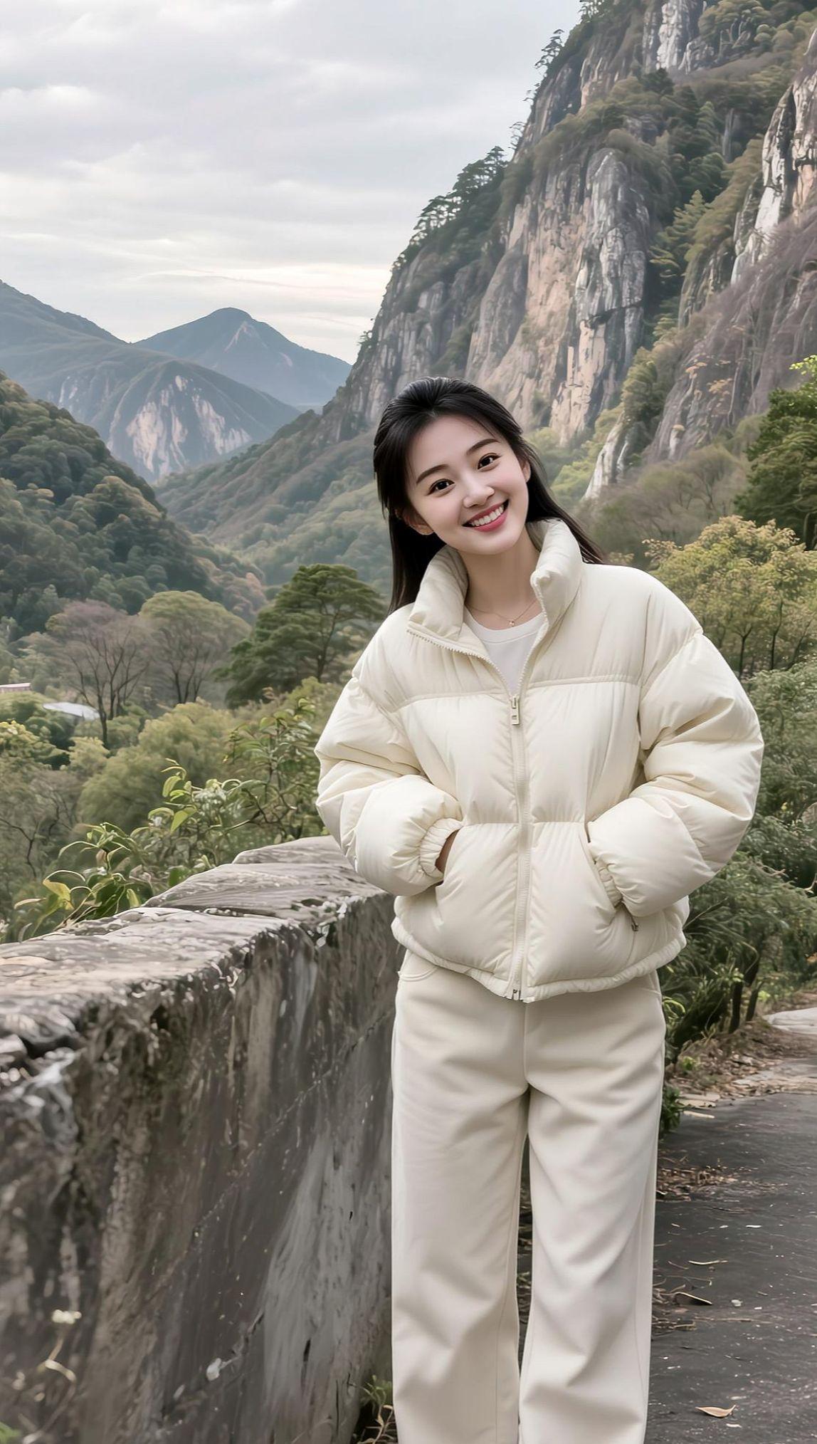 AI山景生活照 抖音ai创作 创意特效 休闲松弛感穿搭