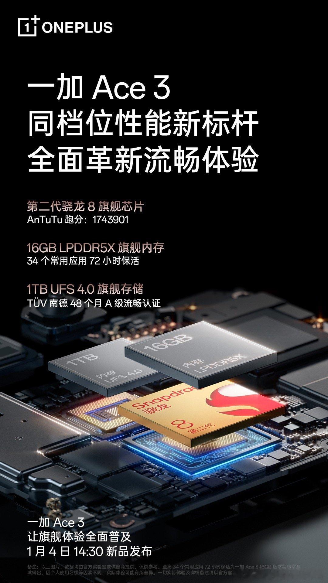 红米:来者不善！一加 Ace3 性能游戏大满贯：- 搭载全新「独显芯片」 全新自