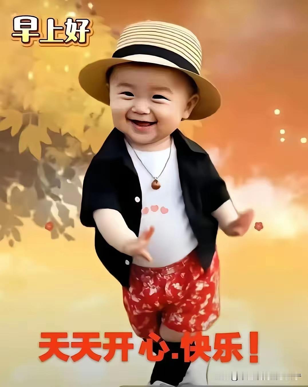 🌞 萌娃早安，天天开心快乐！🌞