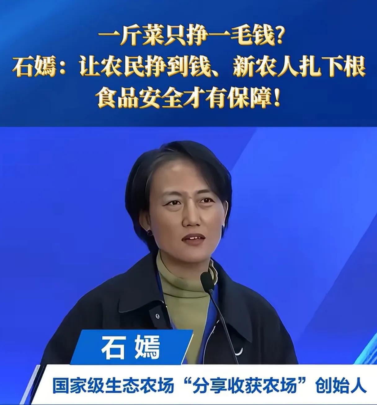 石嫣，确切的讲，我也不知道她是谁，但她说的有道理。
她说:“我们到过了太多的农村