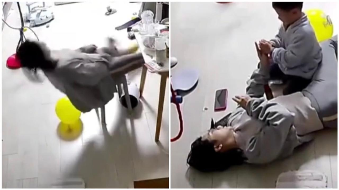 山东的一位妈妈在家里突然昏倒，四肢无法动弹，只能用微弱的声音告诉五岁的儿子施救，