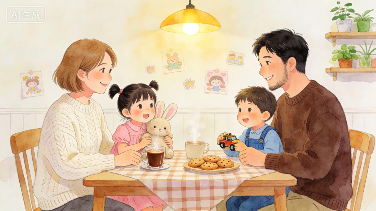 「合家欢乐」

家，是一辈子的归宿；家人，是一生的财富。合家欢乐，比什么都重要。