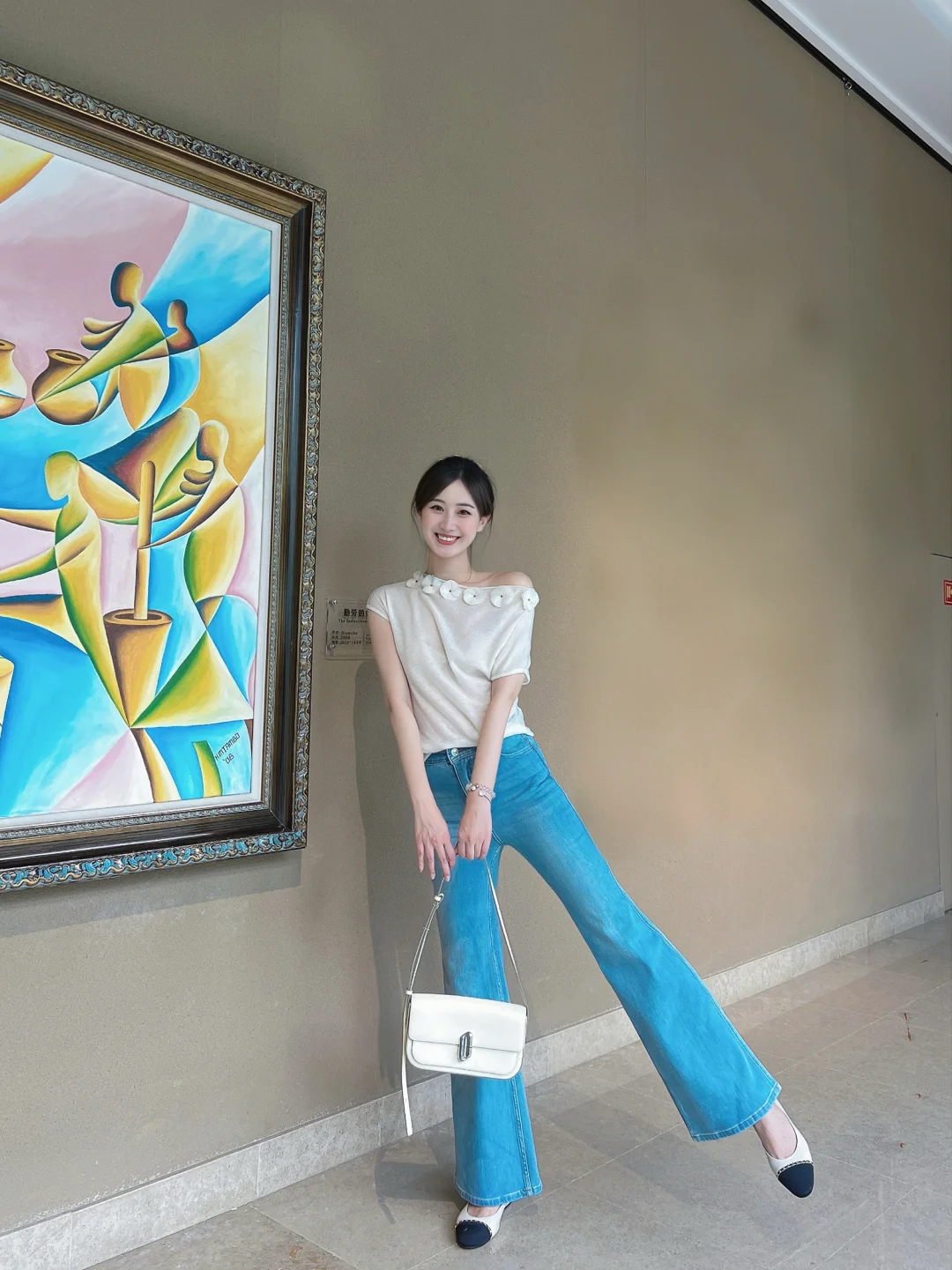 白上衣+牛仔裤💙🤍 永远穿不腻！