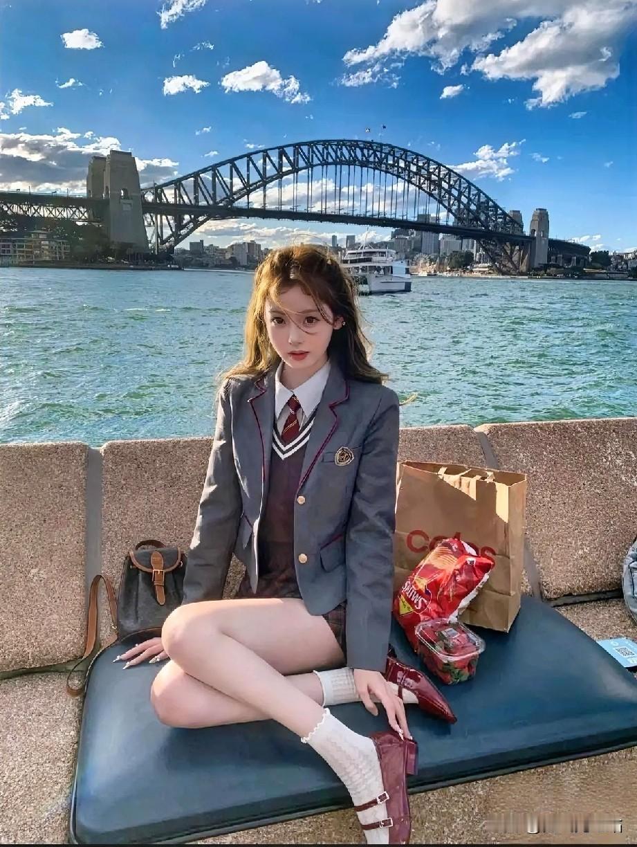王思聪女友懒懒，穿贵族学校校服，气质优雅，自称自己是“王族”，寓意自己属于王家的
