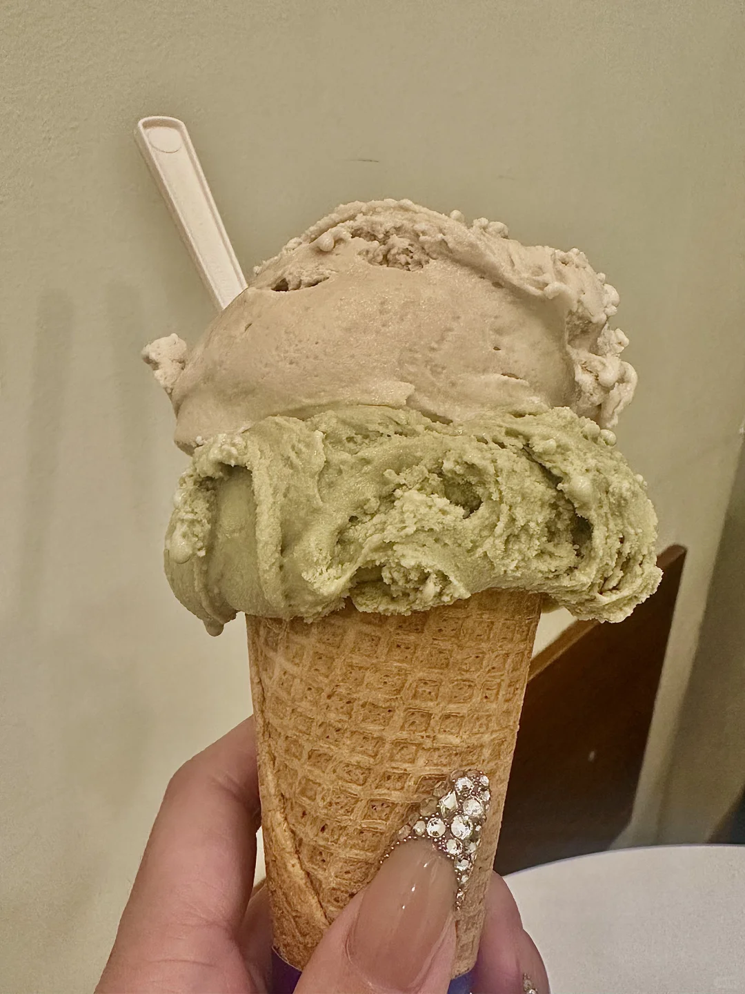 意大利的冰淇淋🍦開心果口味絕絕對封神