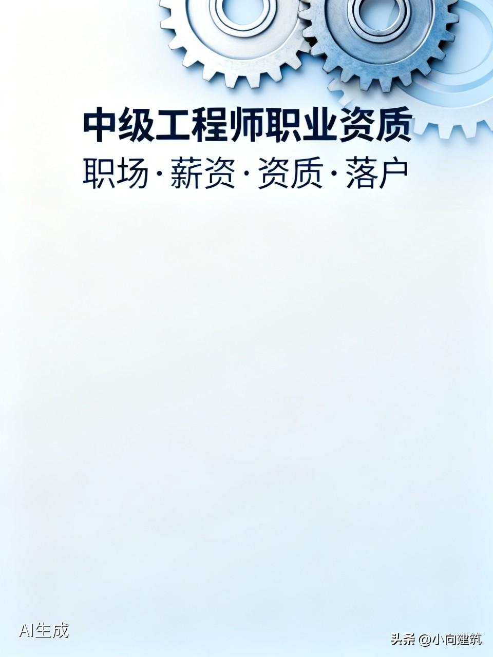 中级工程师是工程领域核心职业资质，用途覆盖职场、薪资、资质、落户等多方面。薪资上
