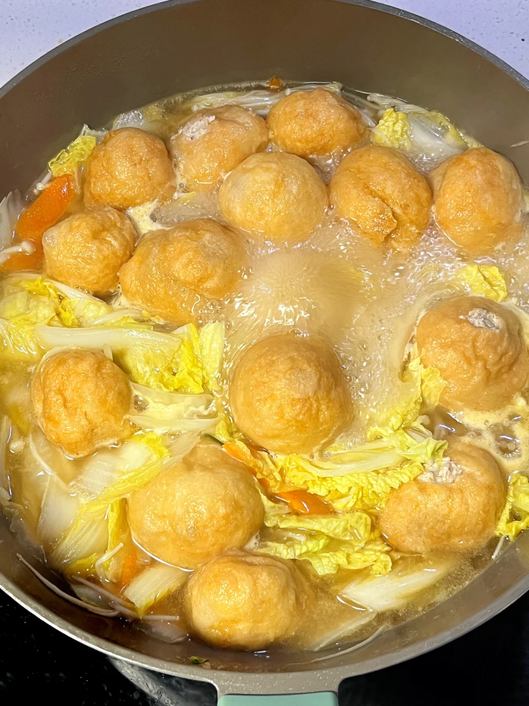 天冷就要吃老妈做的热fufu面筋塞肉呀！！！