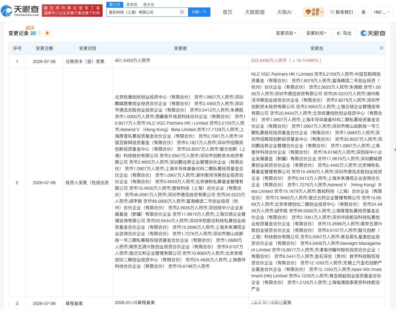 天眼查App显示，近日，首形科技（上海）有限公司发生工商变更，新增无锡上汽金石创