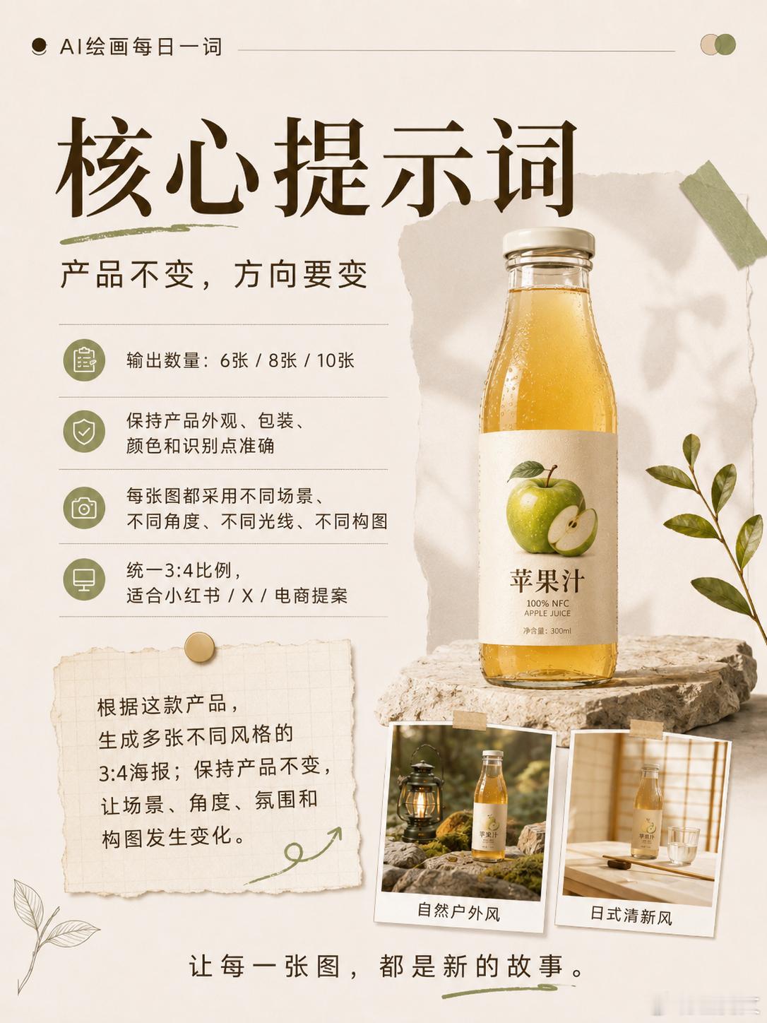 【AI绘画每日一词】批量提案很多人做产品海报时，最头疼的不是不会做。而是这句话：