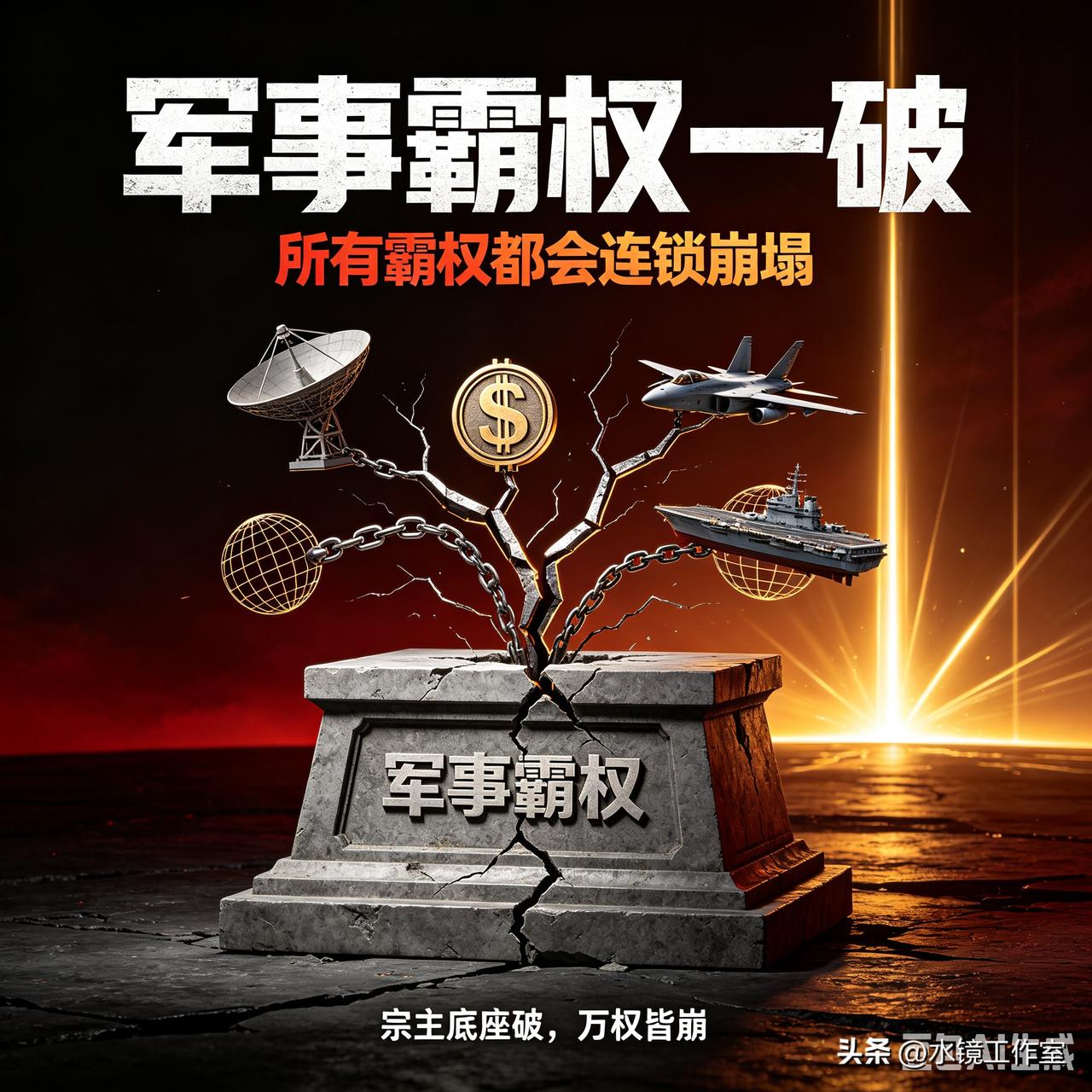 看懂大势：军事霸权一破，所有霸权都会连锁崩塌
 
读懂国际博弈，不用看复杂数据，