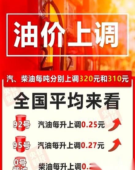 今晚国内油价又要变了。
一箱92号汽油，从零点开始，不多不少，正好贵出12块5。