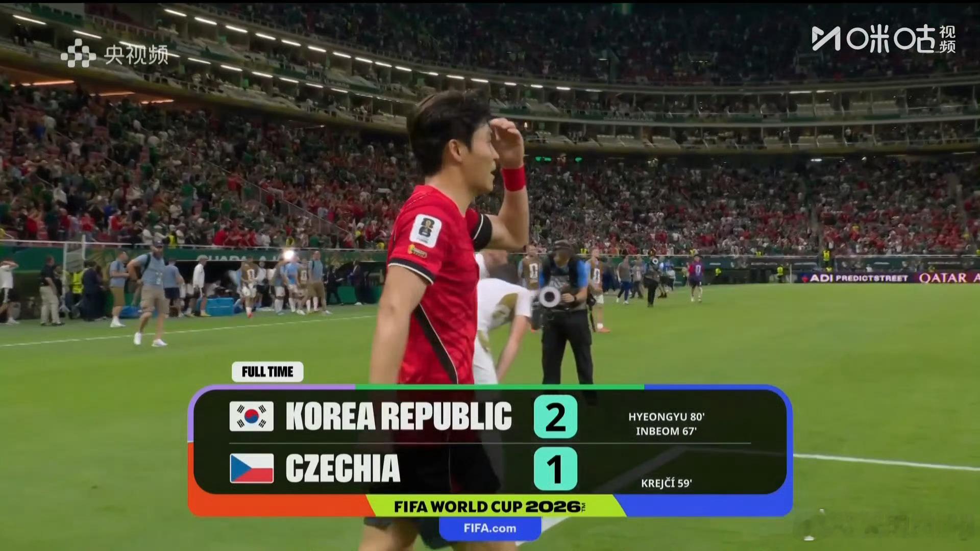 韩国vs捷克韩国vs捷克捷克越位进球无效后，就注定今天要输给韩国了！ 