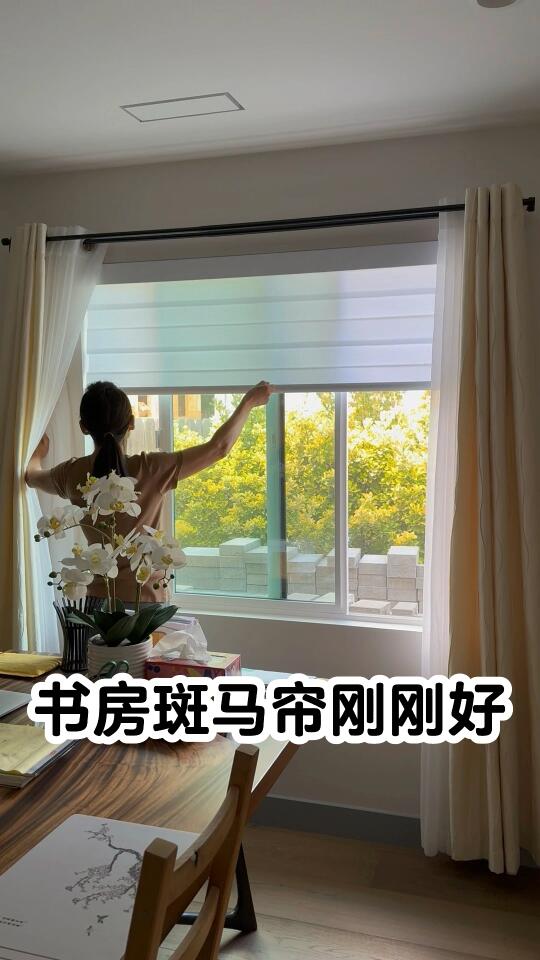 书房斑马帘刚刚好