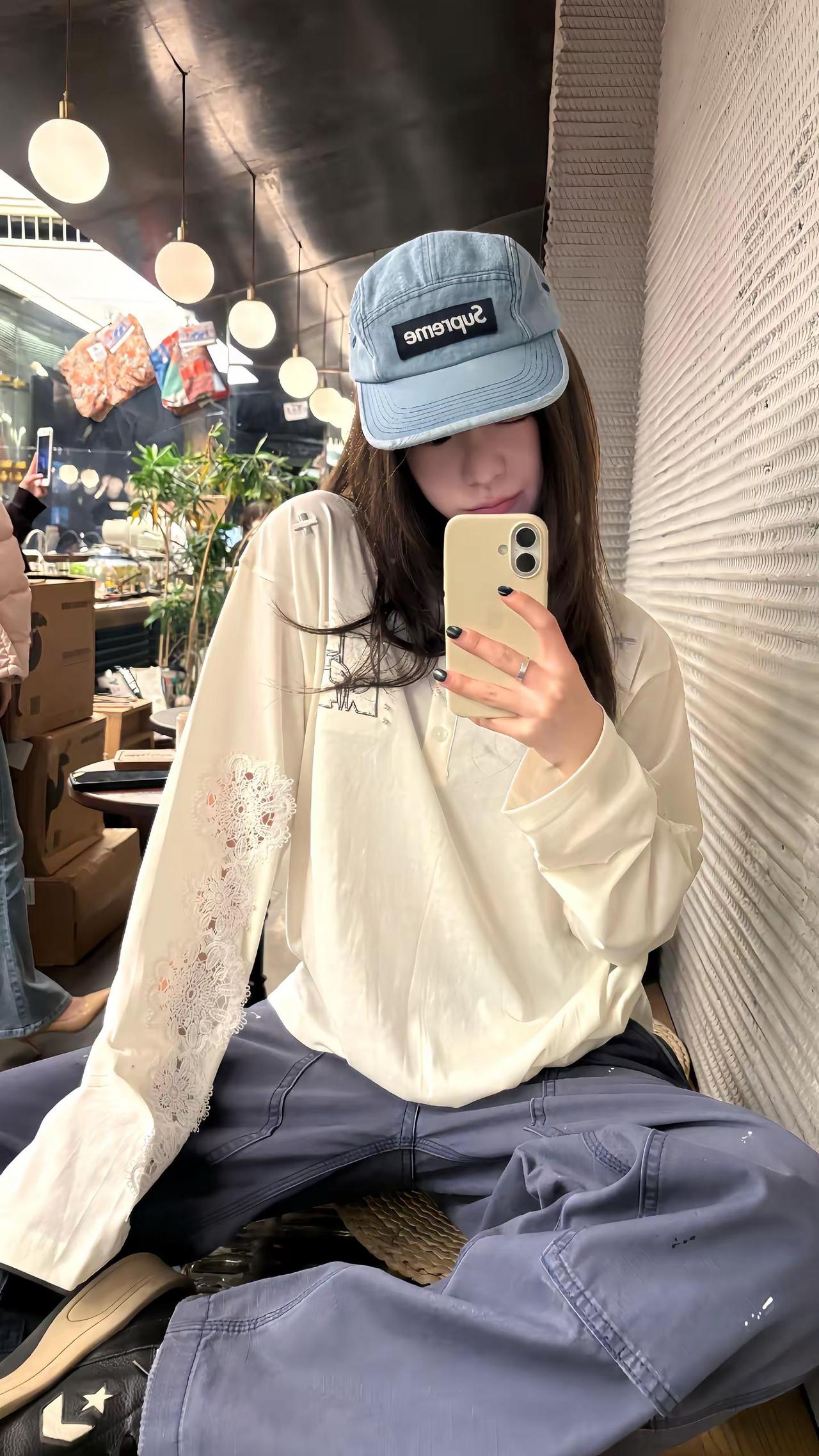 这才是我想要的生活感 ootd nstnewstart发芽计划 长袖t恤 中性风