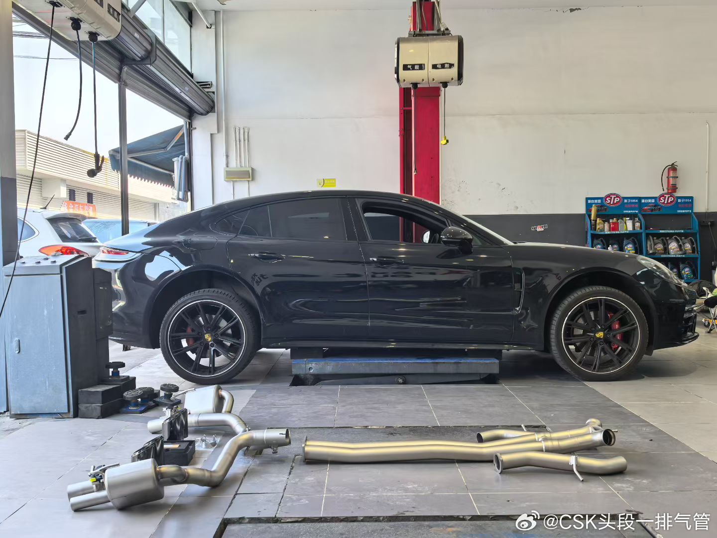 保时捷971.2 2.9T 升级CSK中尾段阀门排气 