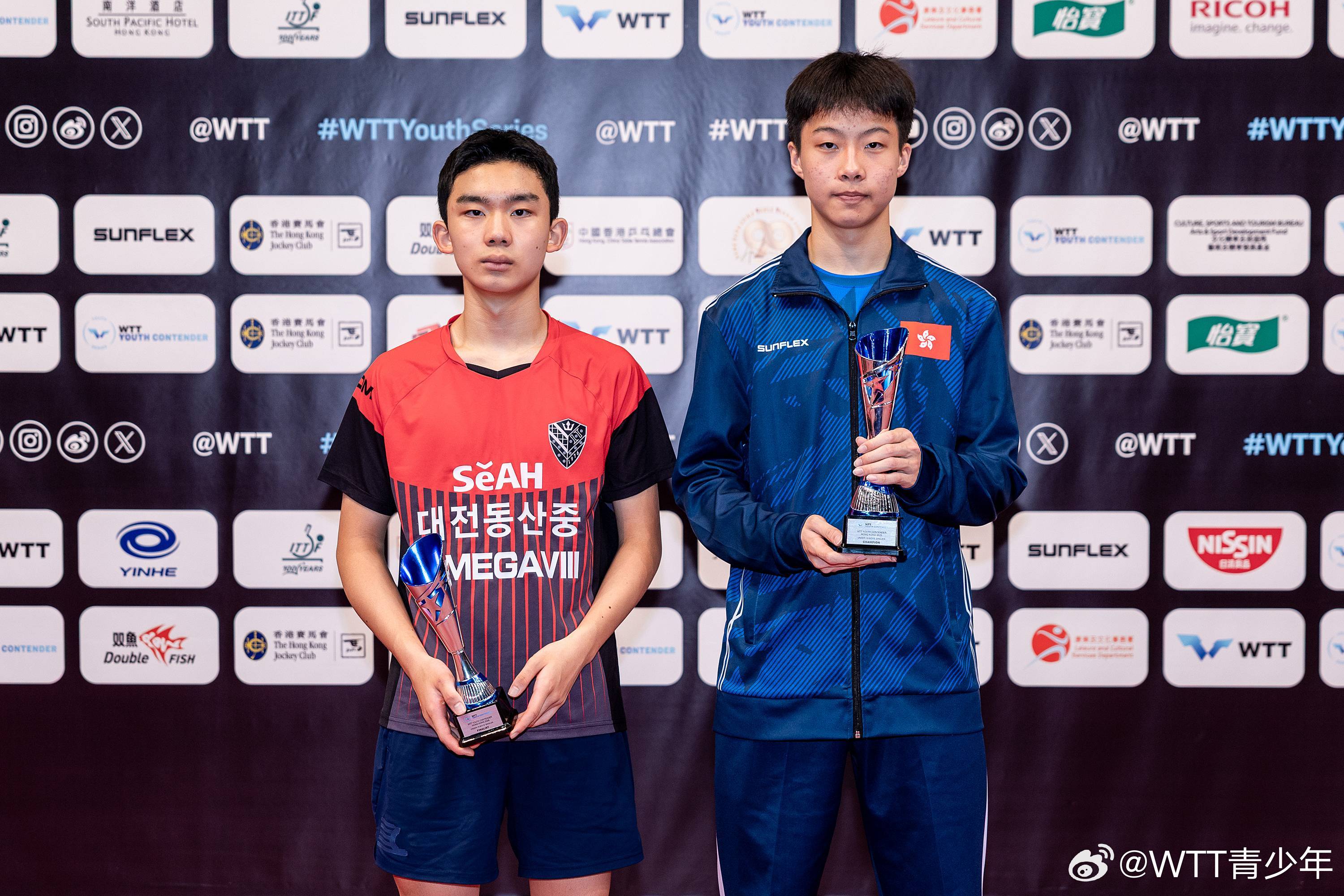 WTT青少年常规挑战赛香港站2026 奖杯榜U19组别男子单打冠军：黎騏豪（HK
