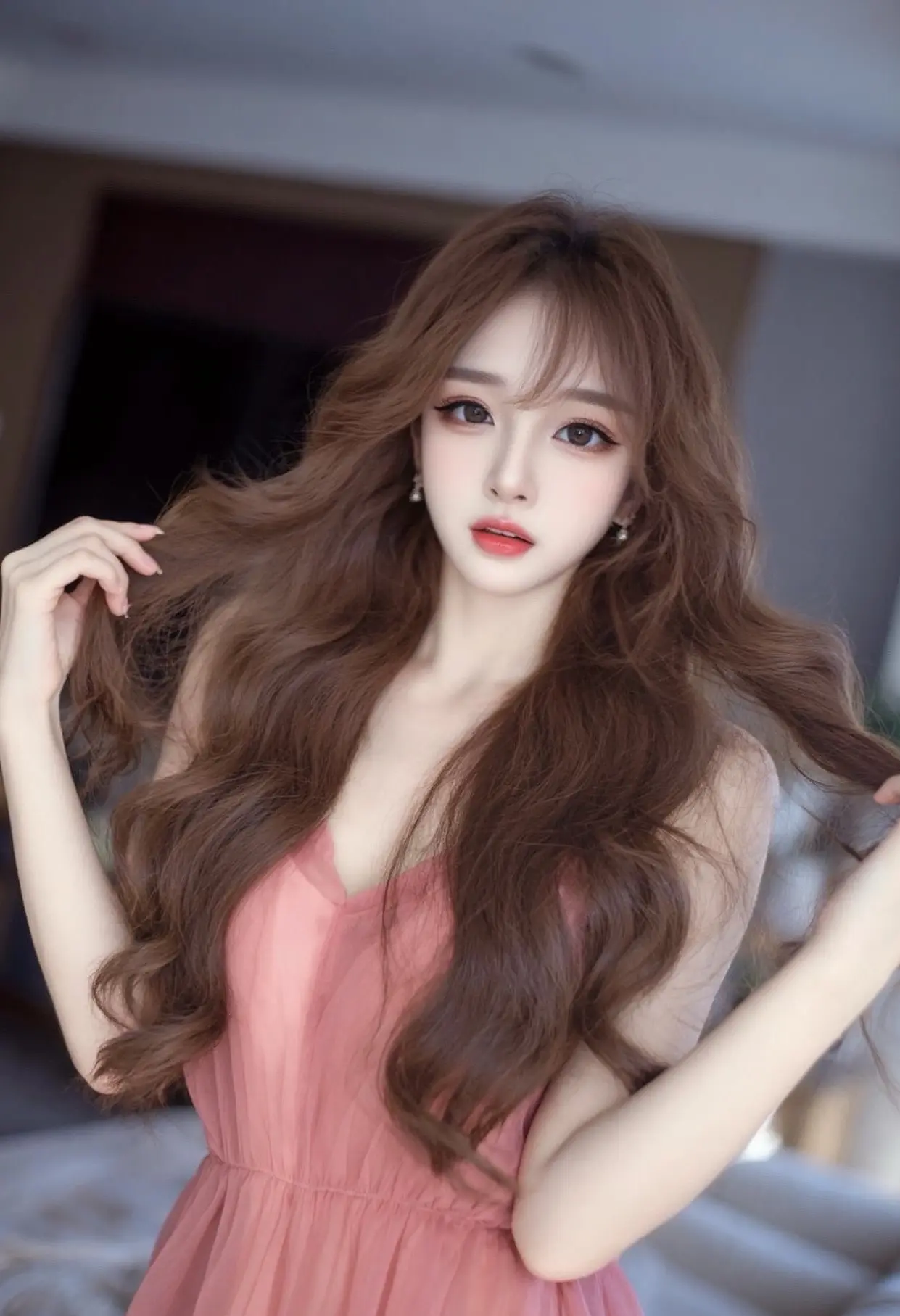 波浪长发造型 绝美卷发详细教程 甜美女生卷发 卷发造型 纯欲天花板