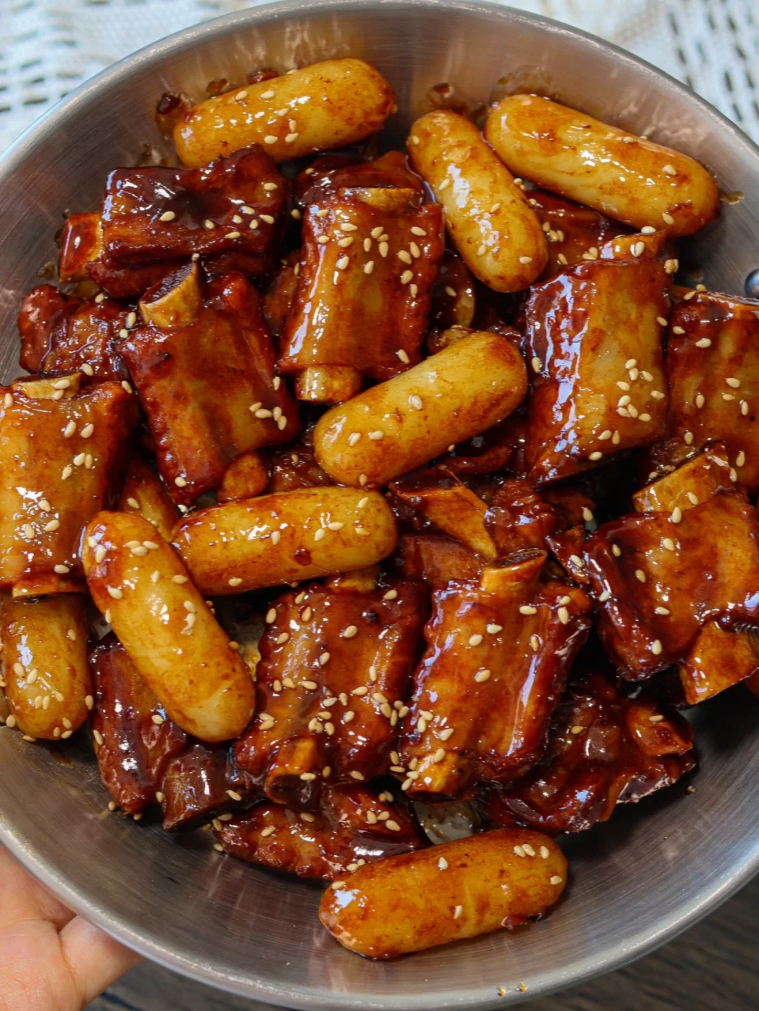 糖醋年糕排骨谁发明的？！也太好吃了！！