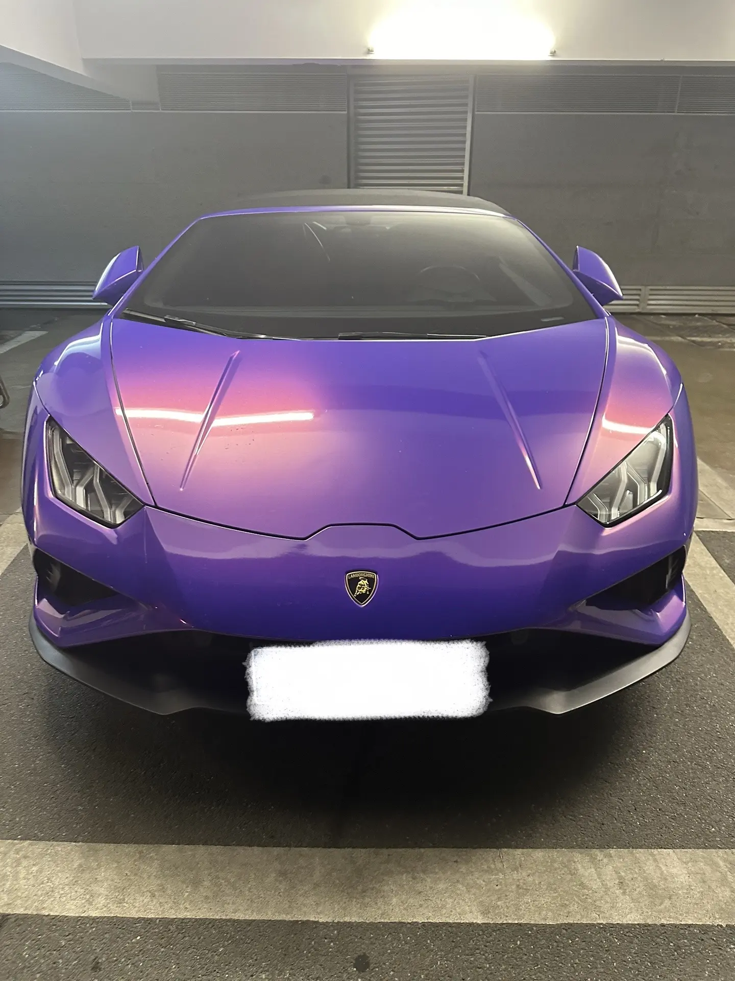紫色兰博基尼EVO敞篷😍😍💜💜