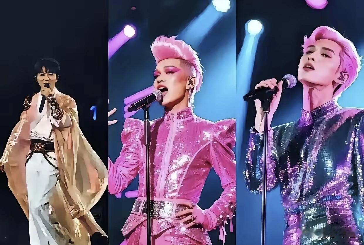 现代社会中性风盛行，几乎所有场合都能见到男人披红挂绿、珠光宝气：唱歌的身着霓裳羽