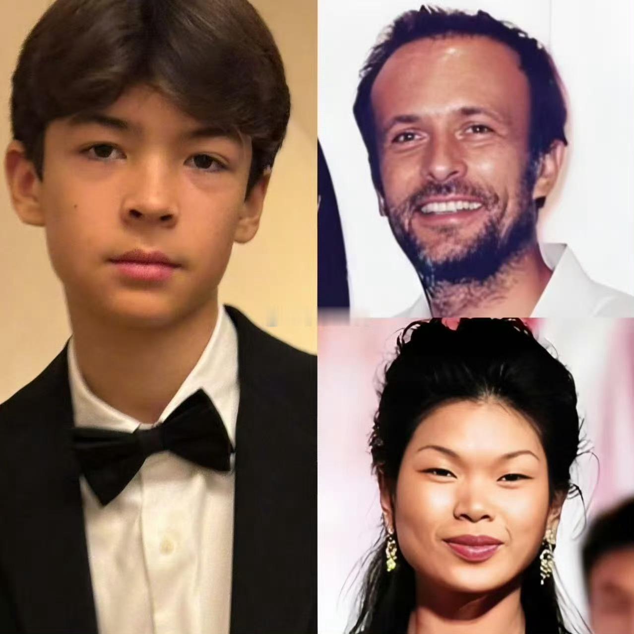 吕燕14岁儿子Arthur颜值儿子是混血儿吗？跟爸爸长得很像啊 