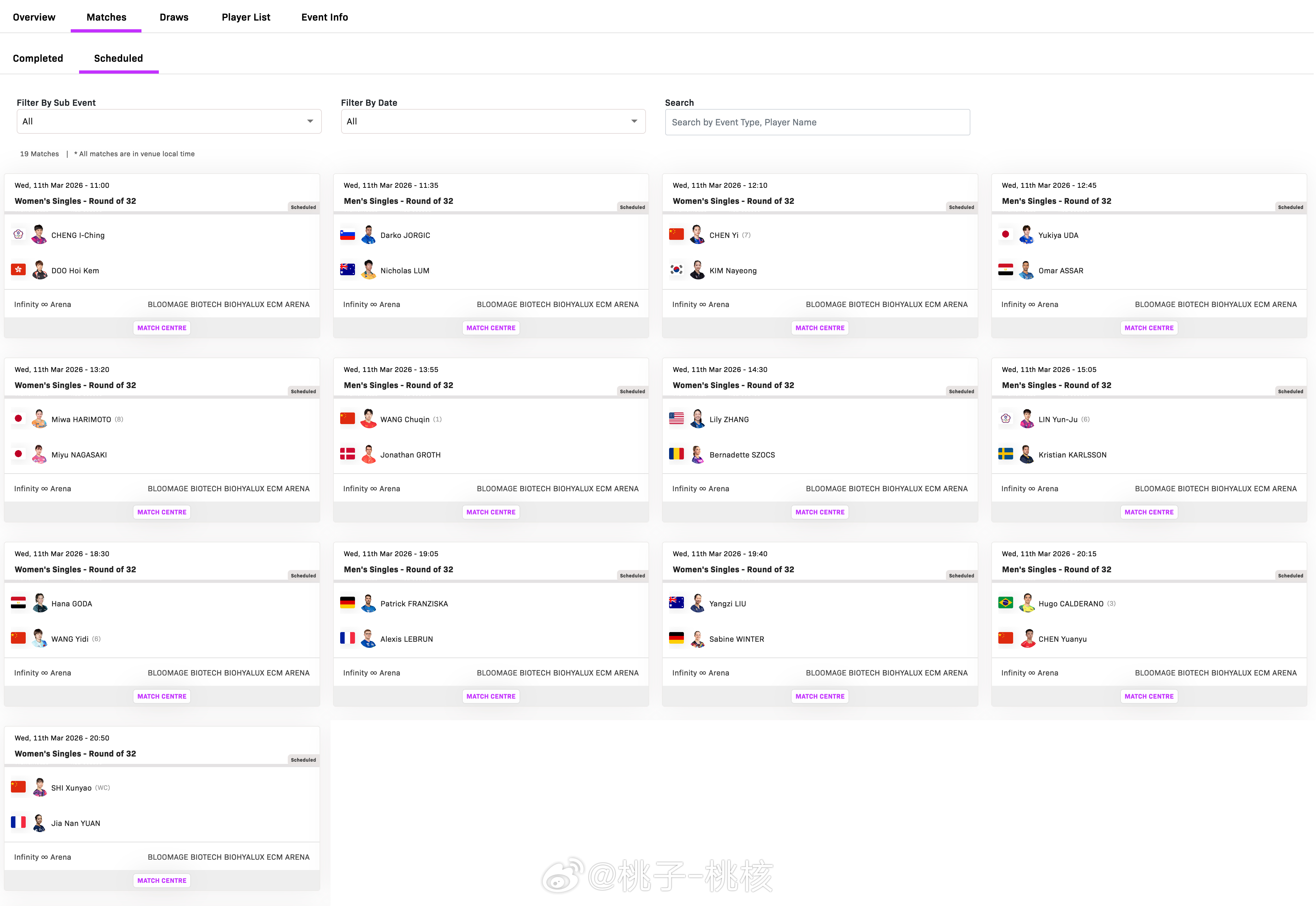 【重庆冠军赛11日赛程】WTT重庆冠军赛2026 重庆冠军赛11日继续进行，比赛