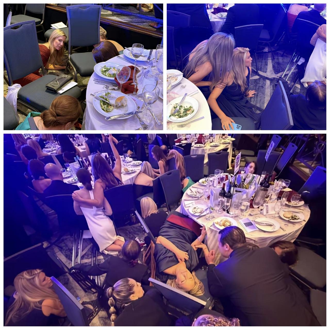 ✨白宫招待晚宴趣味摄影✨

🐼 美国人在应对枪击案件时的反映还真是很专业，立刻