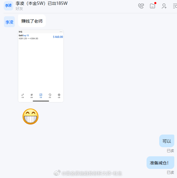 30点夜宵送给朋友们！黄金外汇黄金黄金原油趋势剖析大师-杜生中1签赚55万机构预