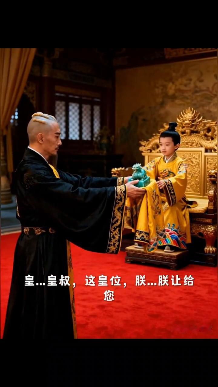 篡周建隋杨坚。
小云雀AI生成。
《隋书》记载：杨坚生有异相，额头五柱入顶，下颌