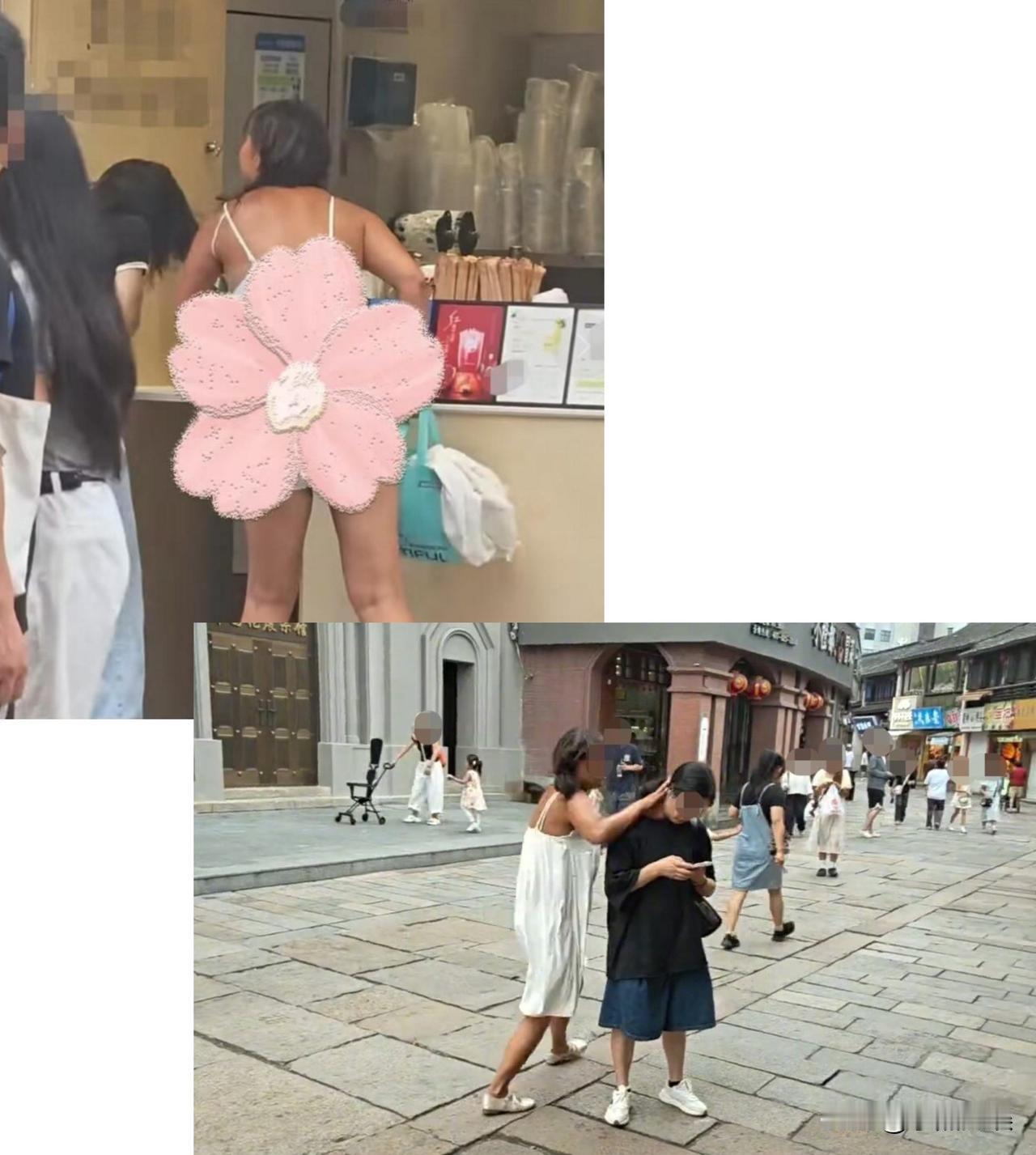 太可恶了！
女子仅穿内衣，
在大街上随机殴打路人。

近日、有网友发布视频称，在