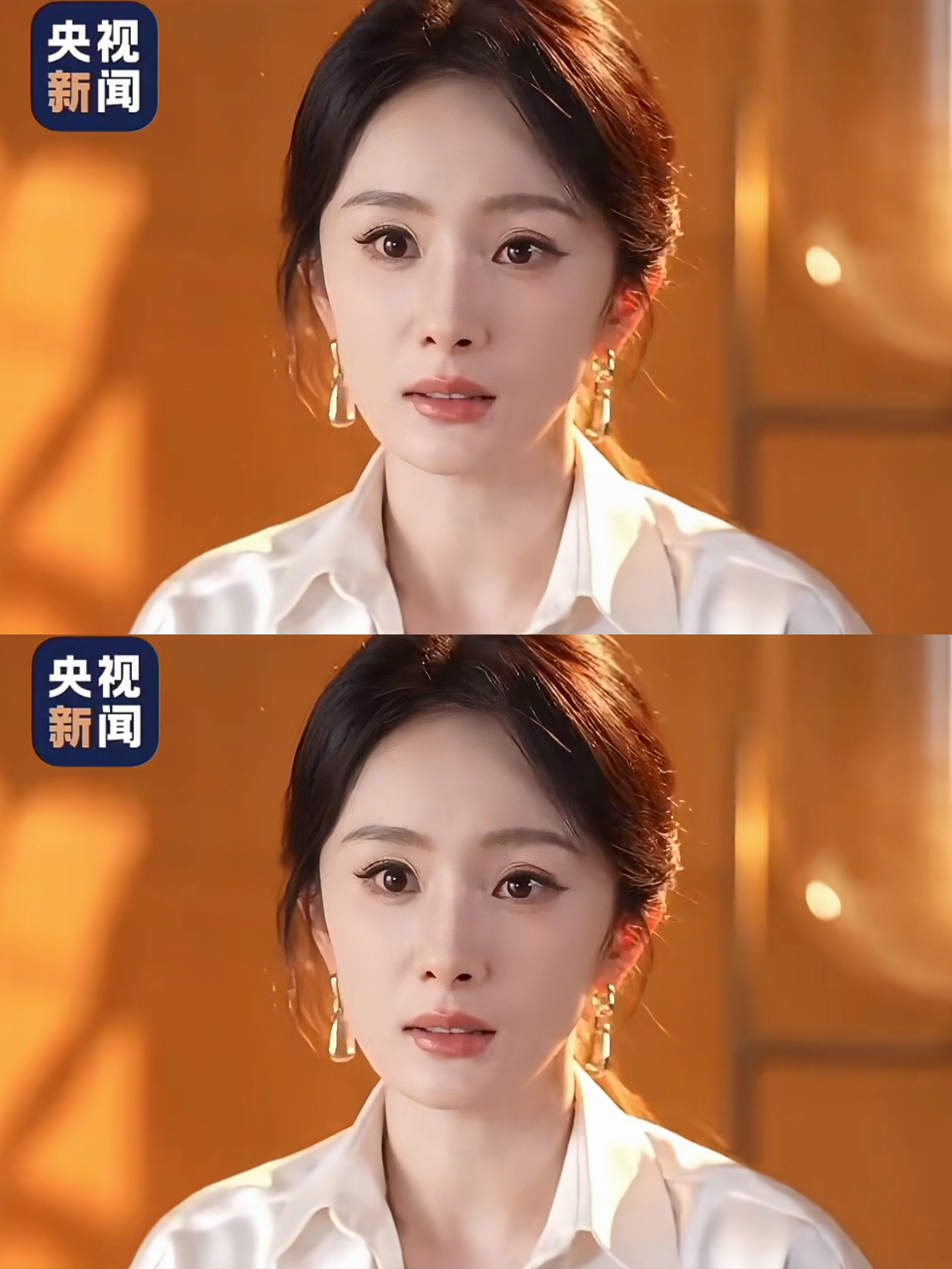 不是姐...这可是央视新闻啊！！杨幂完全是妈妈级别的...央妈镜头都这么美……[