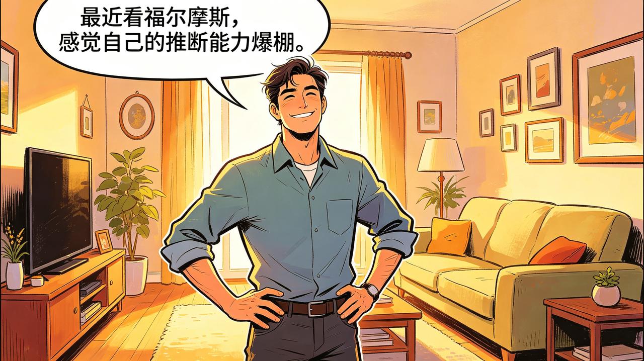 最近看福尔摩斯，感觉自己的推断能力爆棚。今天回家，我闻到一股烟味，老婆面色紧张，