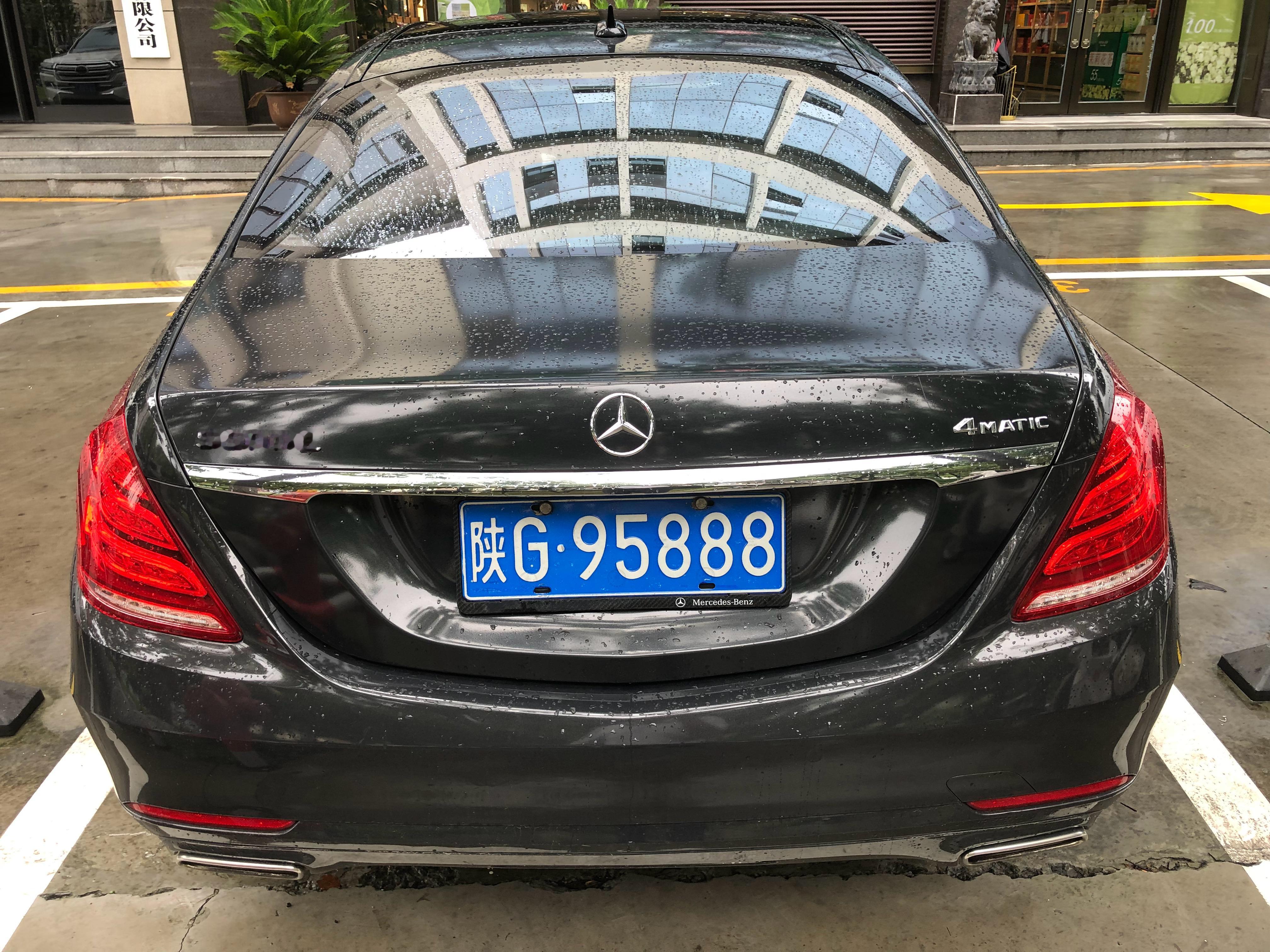 全球车牌 陕G95888奔驰S500L  V8 安康