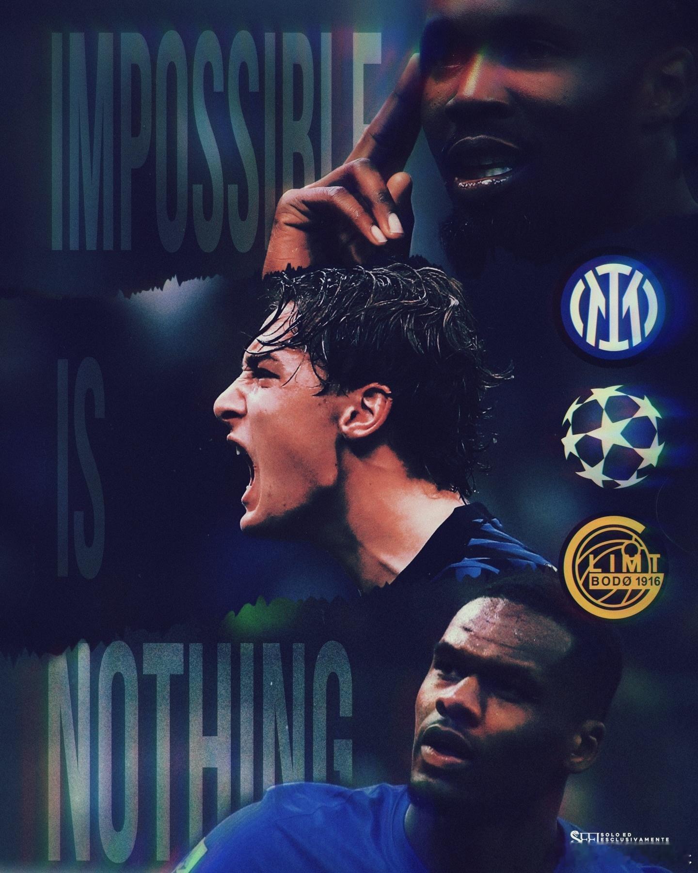 国际米兰明天凌晨四点对阵博德闪耀，欧冠16强附加赛次回合，全力以赴不留遗憾！💙