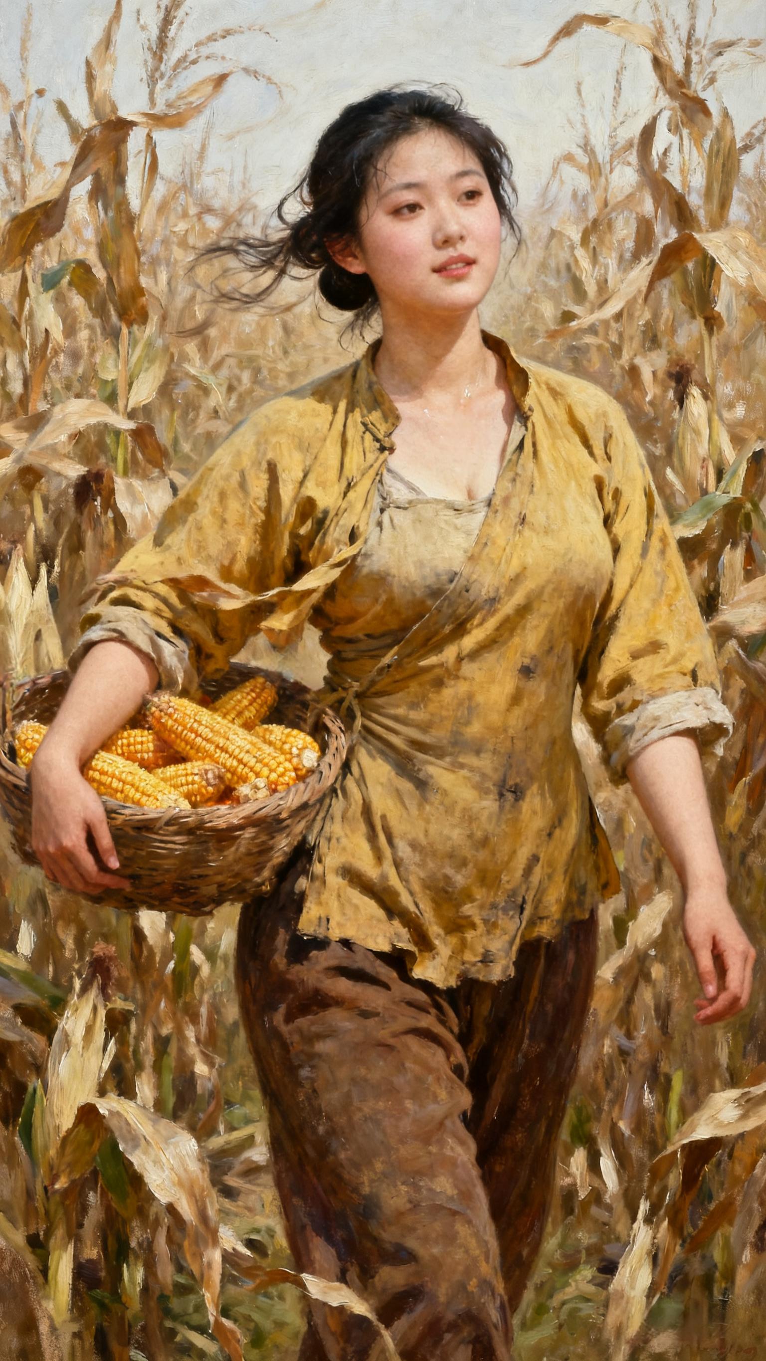 玉米 画中画 享受自然清风