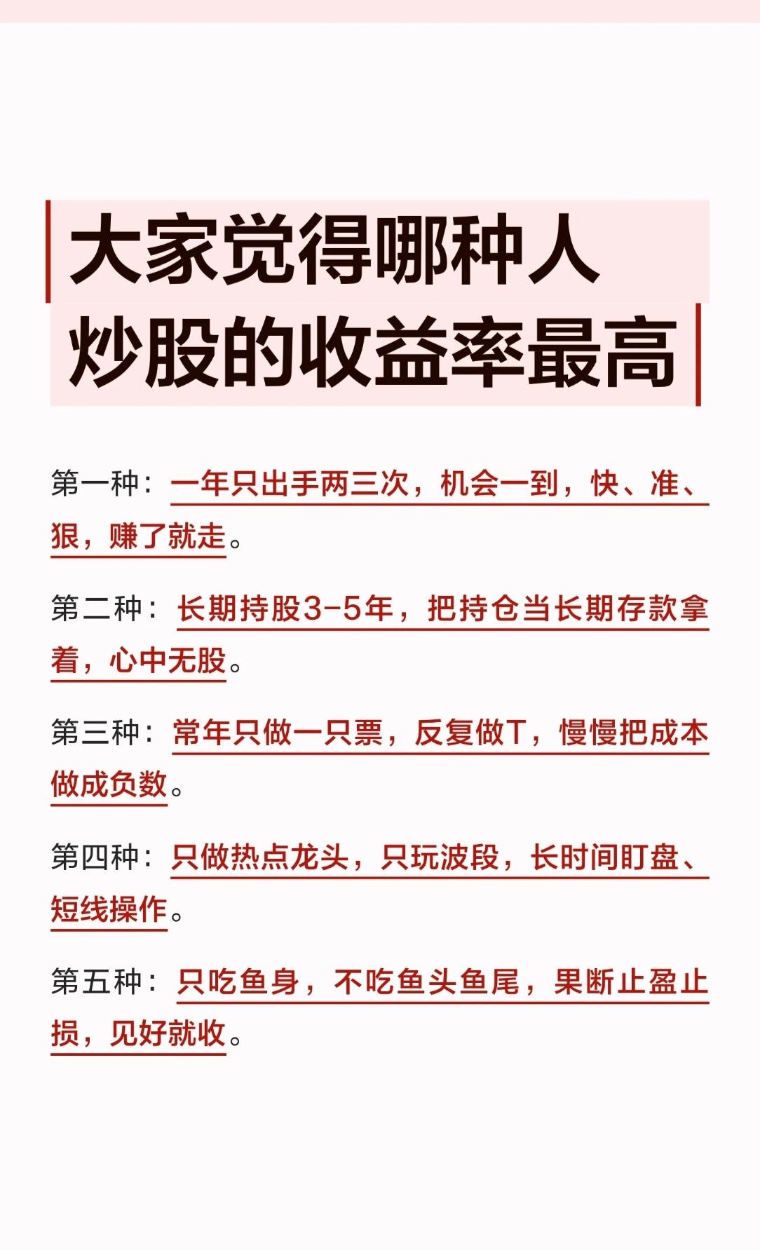 【炒股高手画像大揭秘！哪种人收益率最高？你属于哪一种？】

📈 股市江湖，有人