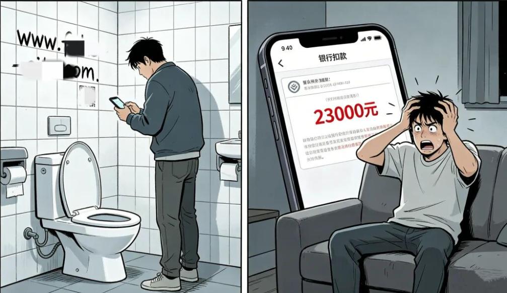 别贪小便宜吃大亏！公厕里看到这种网址，千万别手贱去点！
近日，台州有个陈先生，在