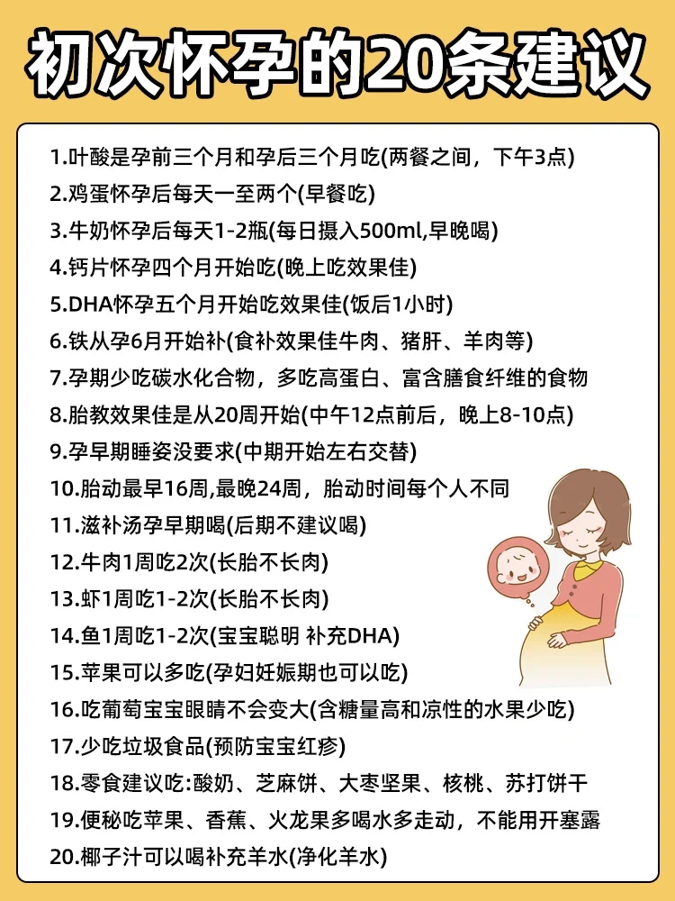 孕期你不知道的事❓怀孕中宝宝每月怕什么⁉️