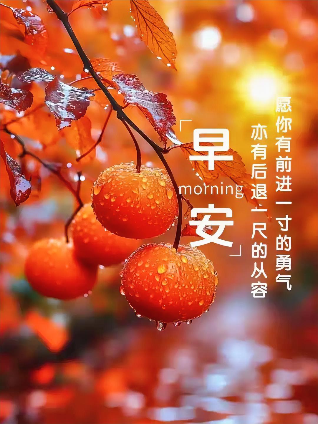 愿你有前进一寸的勇气，亦有后退一尺的从容。早安，愿这抹暖阳治愈你！