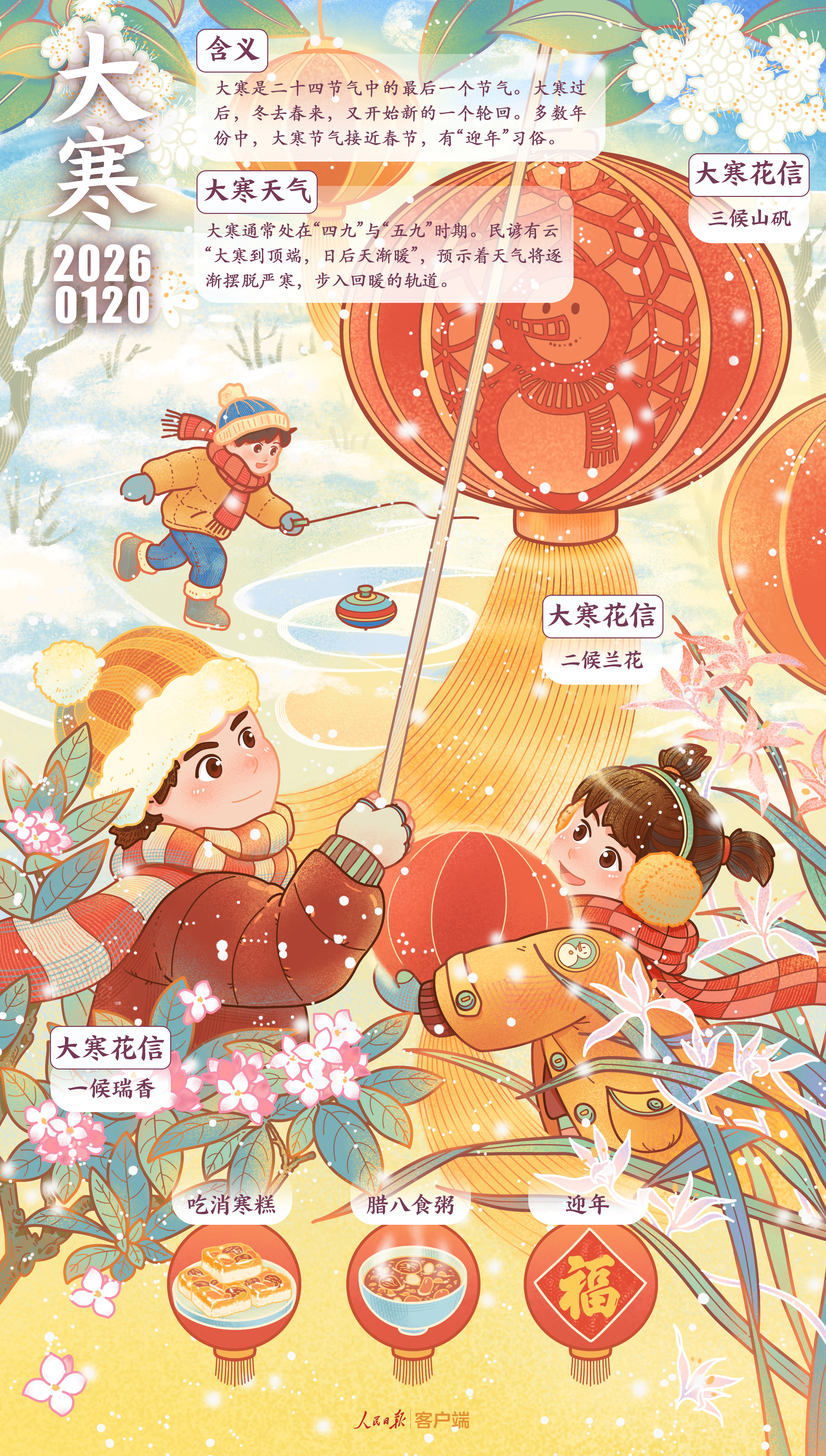 大寒 来了，这套手绘壁纸齐啦 网页链接  网页链接