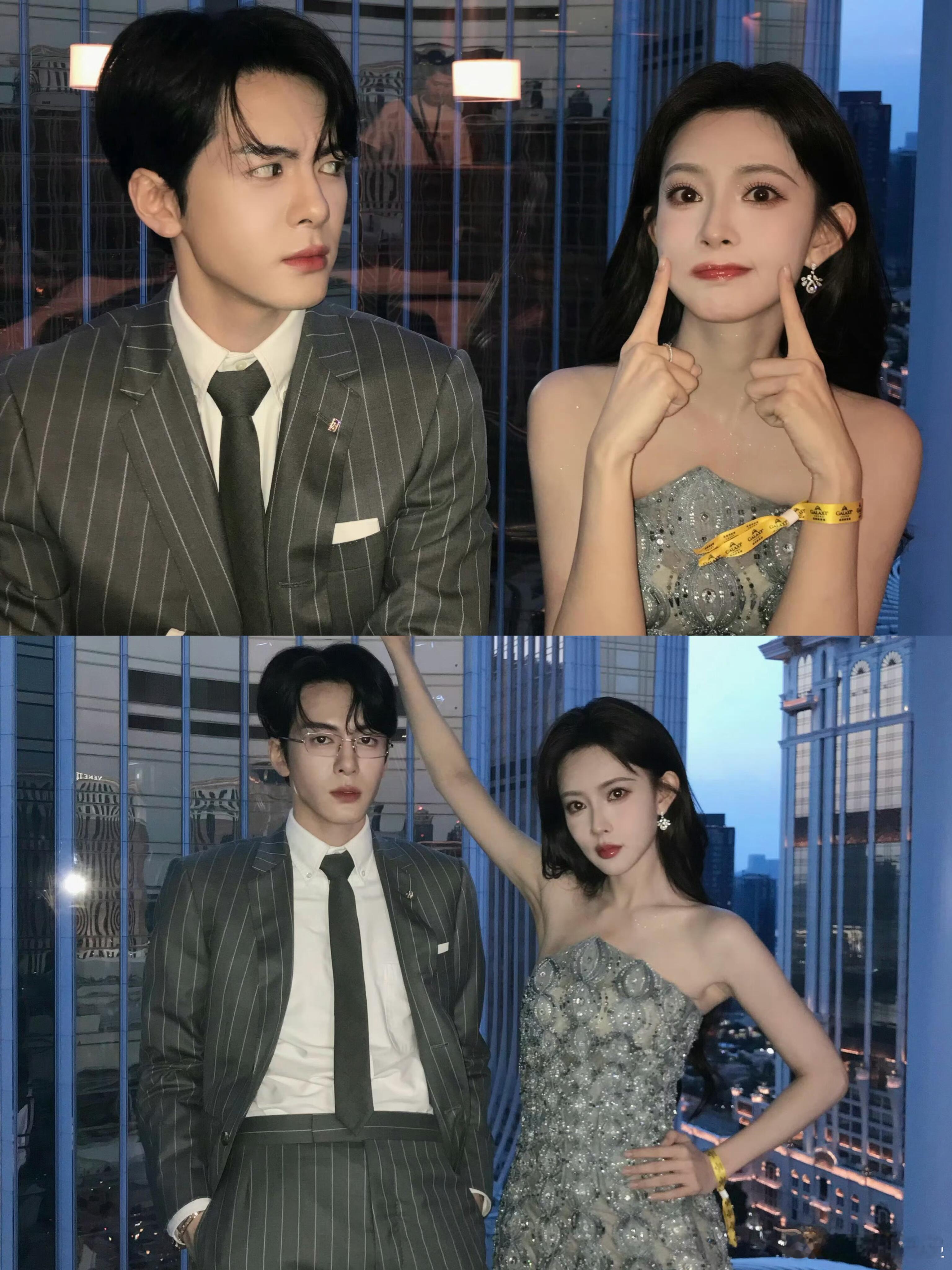 李一桐晒了和张凌赫合照哇，李一桐晒出和张凌赫的合照，同框氛围感直接拉满✨两人同属