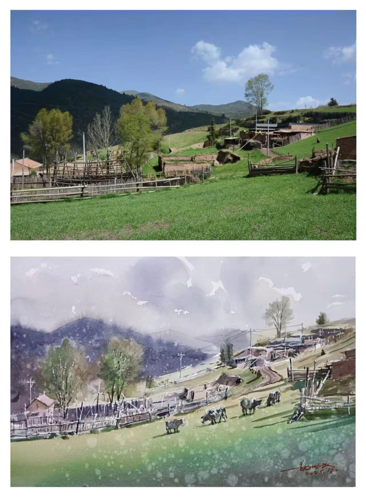 少时深爱绘画，曾因家境拮据，连画纸画笔都成奢望，将心愿深藏心底。如今生活安稳，重