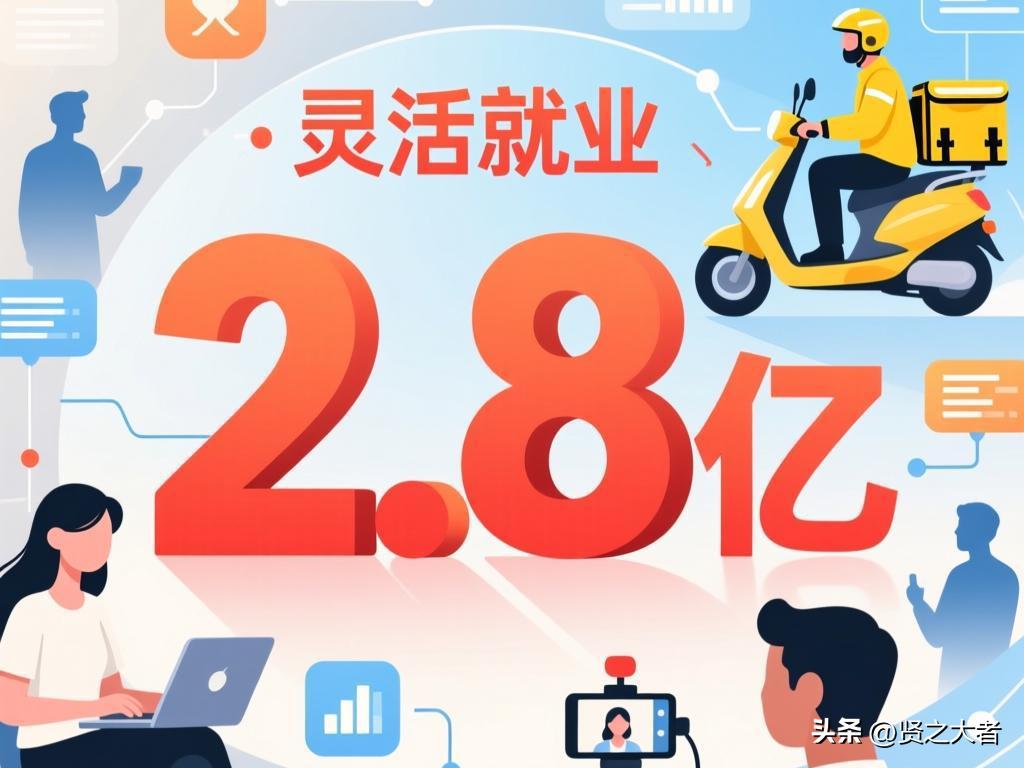 今天看到一个数字，
沉默了很久！
中国灵活就业人员规模已达约2.8亿。
这是什么