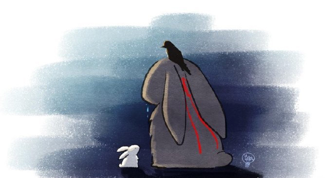 魔道祖师漫画含光兔和羡羡兔，太形象了哈哈哈哈[笑cry][笑cry][笑cry]